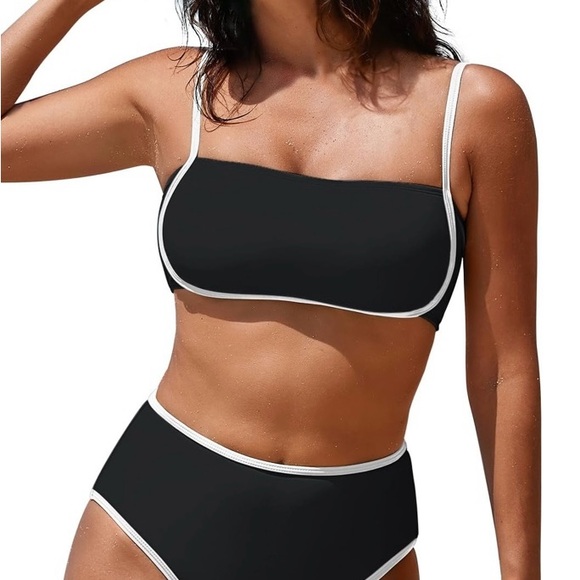 Pink Clover Other - Pink Clover Black and White Bikini Set